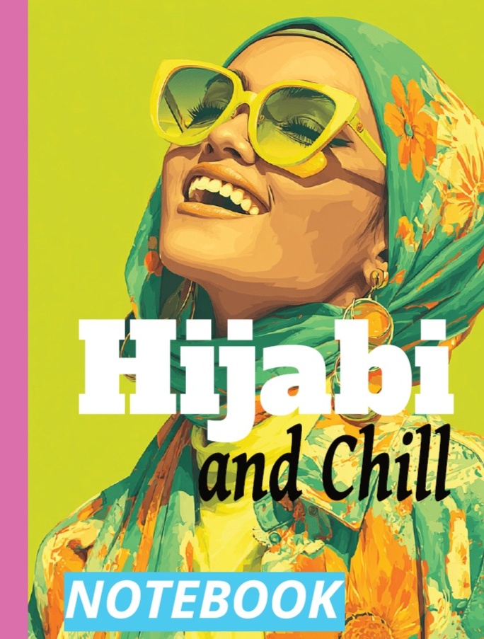 Hijabi and Chill notebook cover by Adil Bhatti