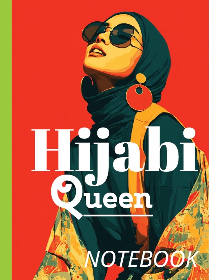 Hijabi Queen notebook cover by Adil Bhatti