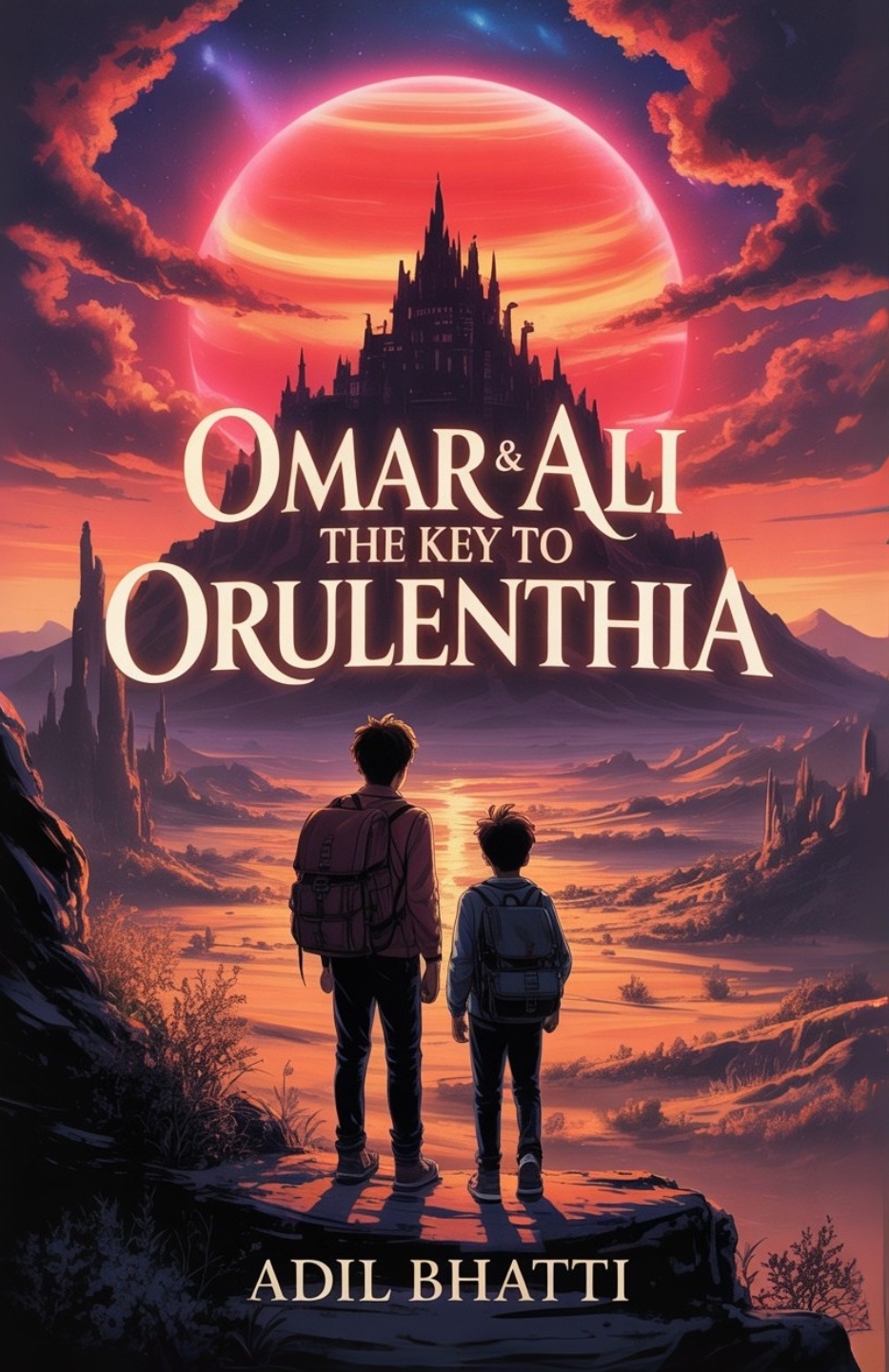 Omar and Ali: The Key to Orulenthia book cover by Adil Bhatti